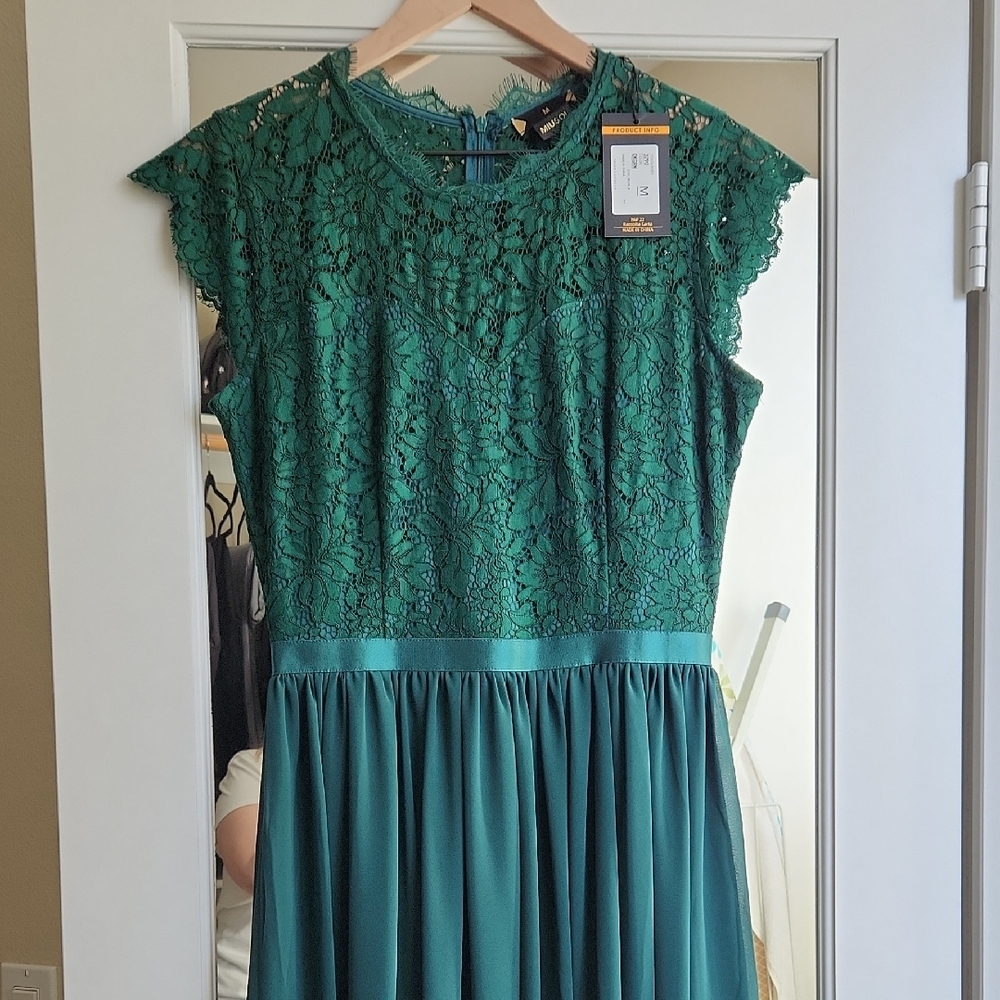 Women's Miusol Green Lace Dress